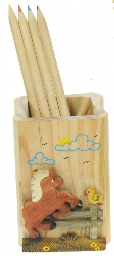 5202-HR : Horse Pencil Cases with Colour Pencils Mix (Pack Size 12) Price Breaks Available